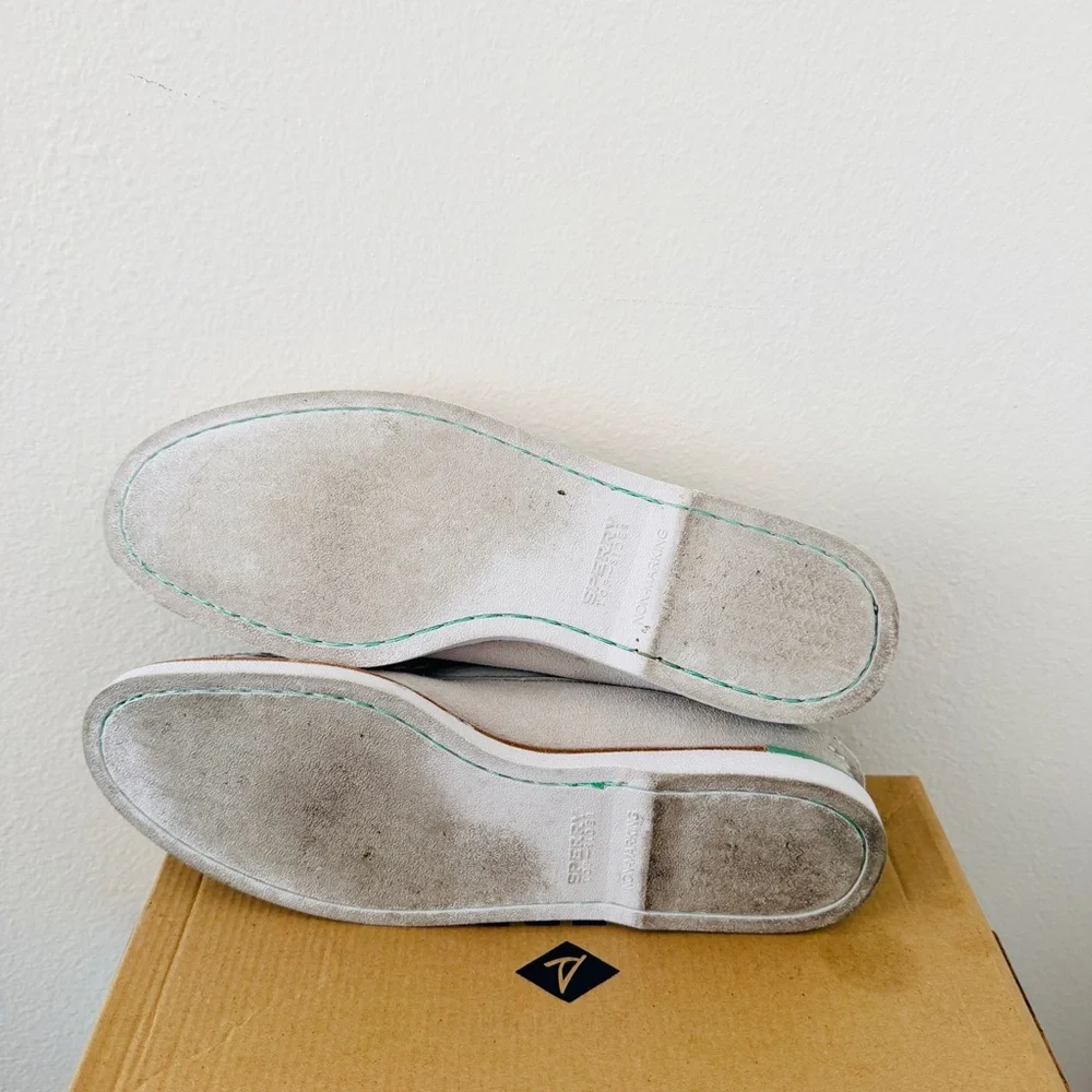 Sperry Gray Teal Blue Turquoise Tassel Loafer Boat Shoes
